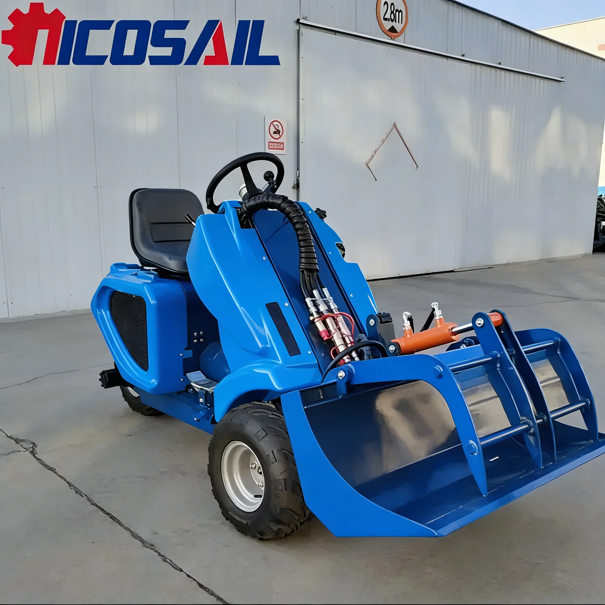 

Chinese manufacturer CE EURO 5 EPA engine 3-wheel mini skid steer loader for sale at a low price