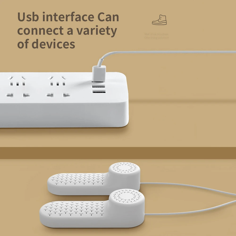 Household Shoe Dryer Smart Timing Shoe Drying Machine Portable USB Heating Shoe Warmer Shoe Deodorizer USB Direct Plug