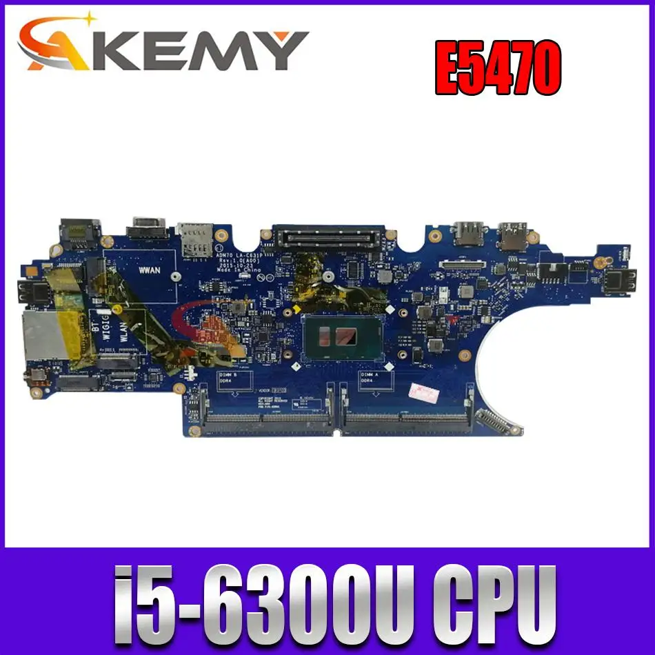 

For Dell Latitude E5470 Laptop Motherboard LA-C631P 0HCP0K 0C0NC4 00VJ1G 00VJ1C i3 i5 6th Gen CPU Notebook Mainboard Tested OK
