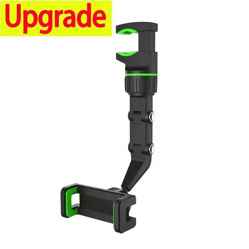 360 Degree Rotatable Universal Car Phone Holder Multifunctional Auto Rearview Mirror Seat Hanging Clip Bracket Cell Phone Holder