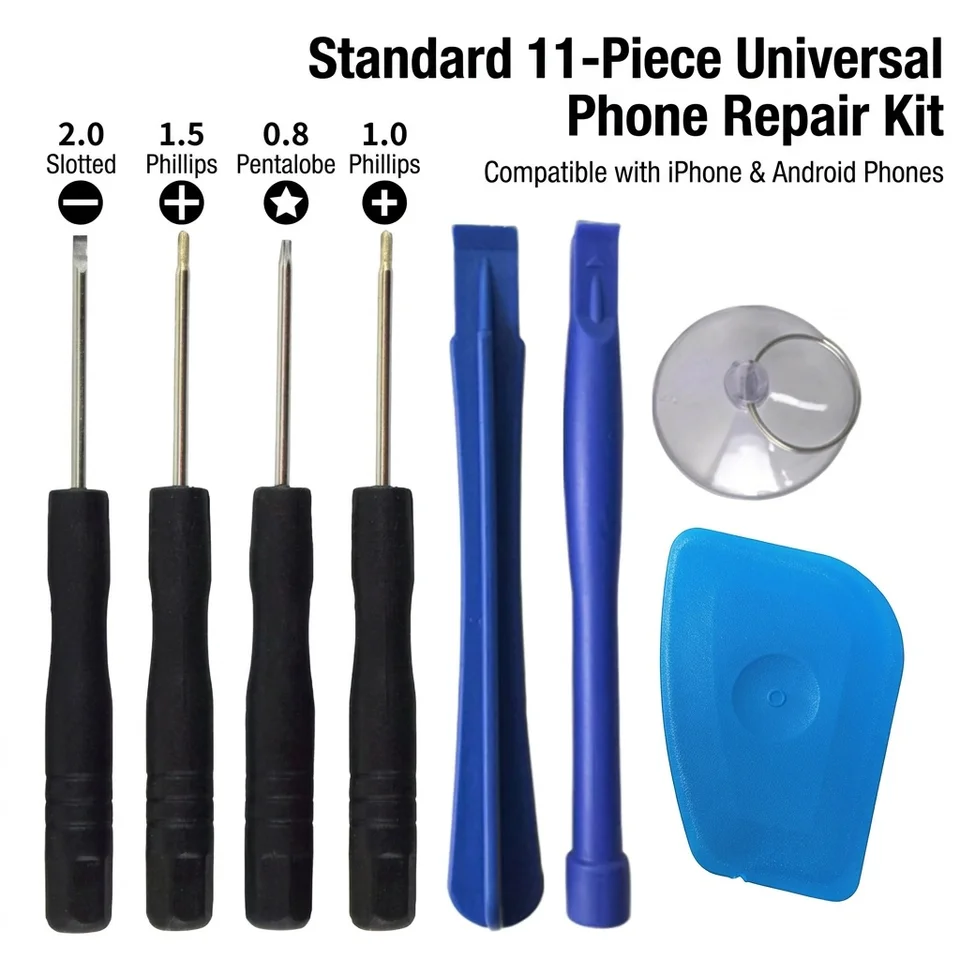 Adhesivo Impermeable de Alta Resistencia B7000 para Pantalla de Teléfono Móvil con Kit de Reparación 9 en 1 con Destornillador y Multifunción para Desarmar 6