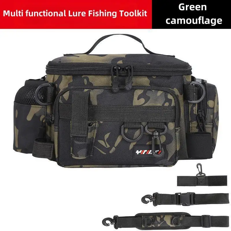 Kit de herramientas de pesca con señuelo multifuncional, bolsa de cintura portátil, mochila de un hombro, bolsa cruzada de pesca impermeable, novedad de 2024