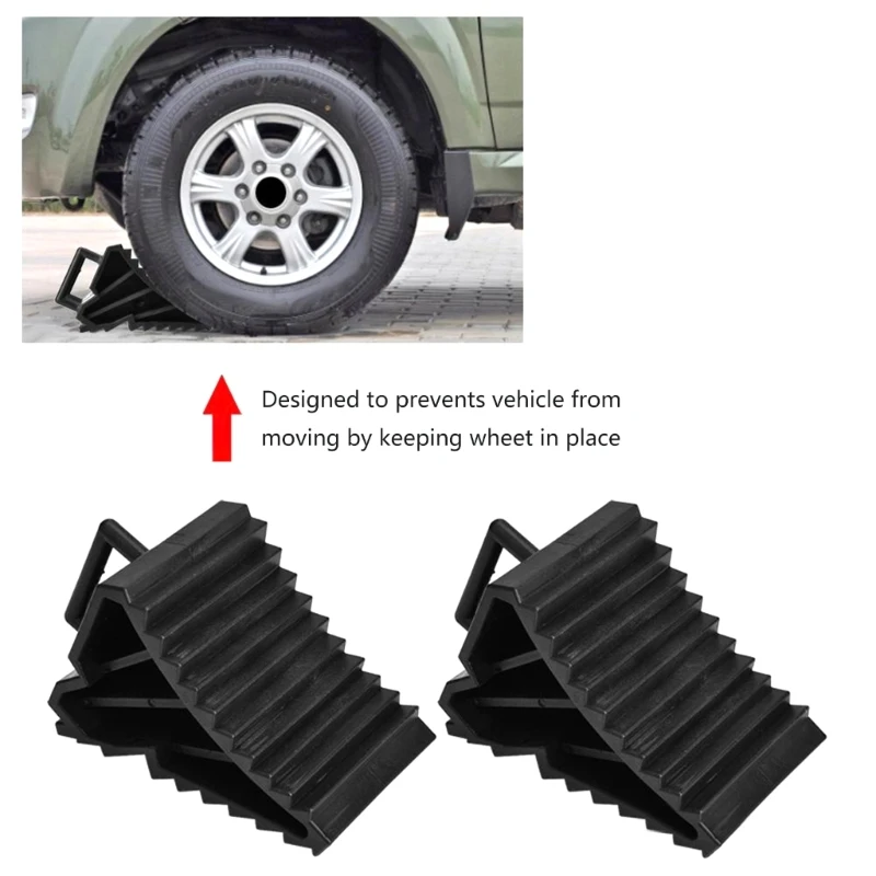 Wheel Chocks Stable Heavy Duty HighStrength AntiSkip Stoppers for Truck RVs Dropshipping