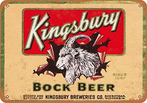 Metal Sign - Kingsbury Bock Beer - Vintage Look