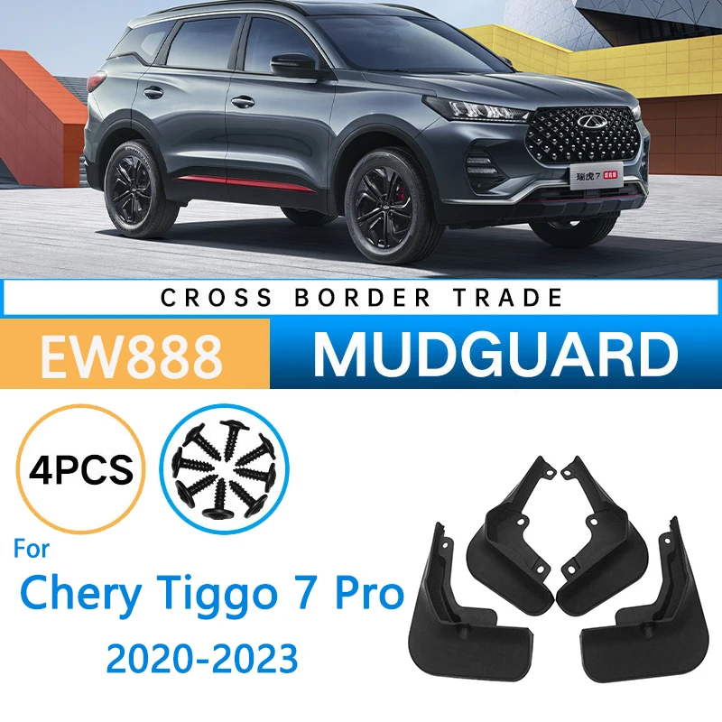 

4pcs Car Fender for Chery Tiggo 7 Pro 2020 2021 2022 2023 Mud Flaps Guard Wheel Front Rear Splash Flap Car Accessorie Anti-dirty