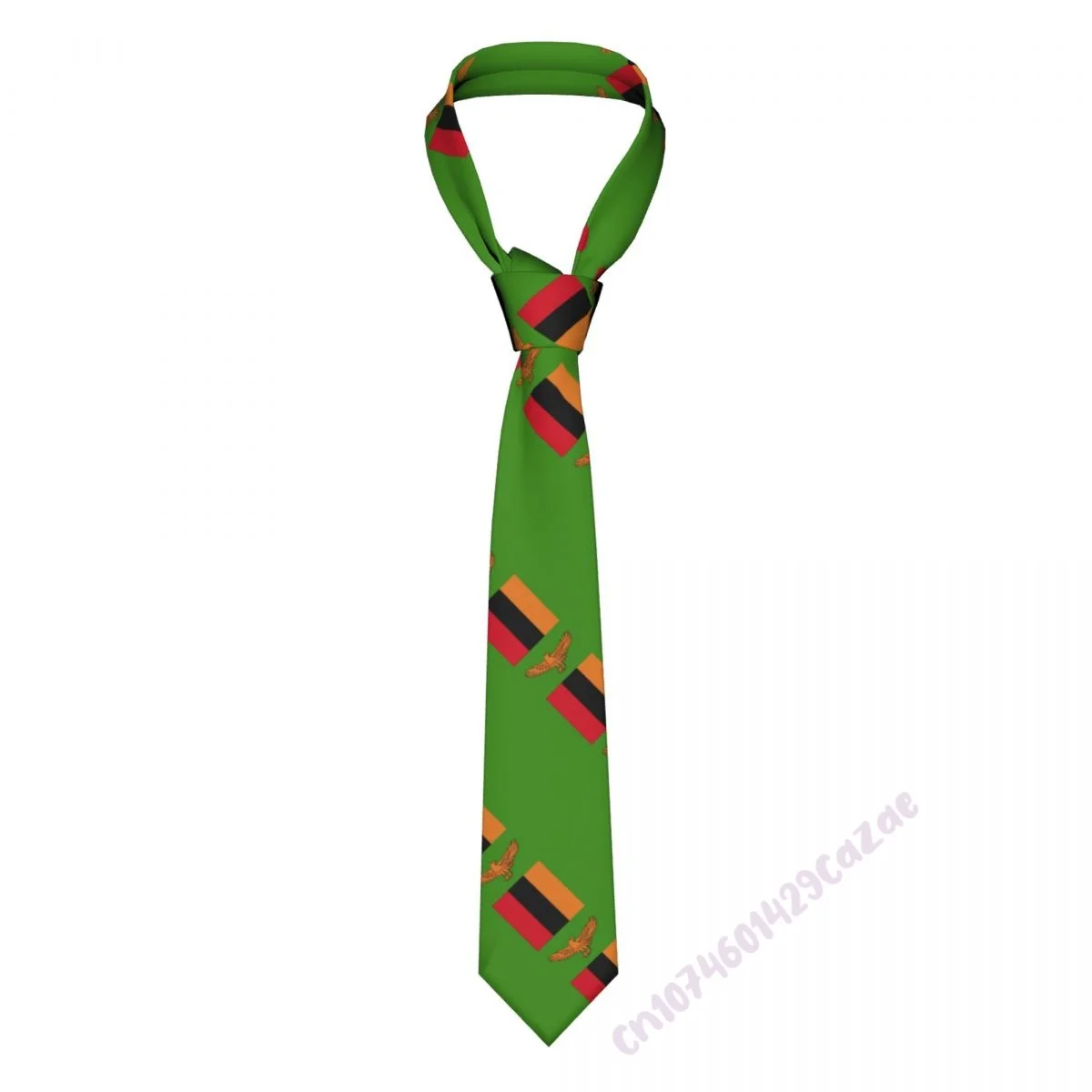 Zambia Flag Neck Ties For Men Women Casual Plaid Tie Suits Slim Wedding Party Necktie Gravatas For Gift Proud