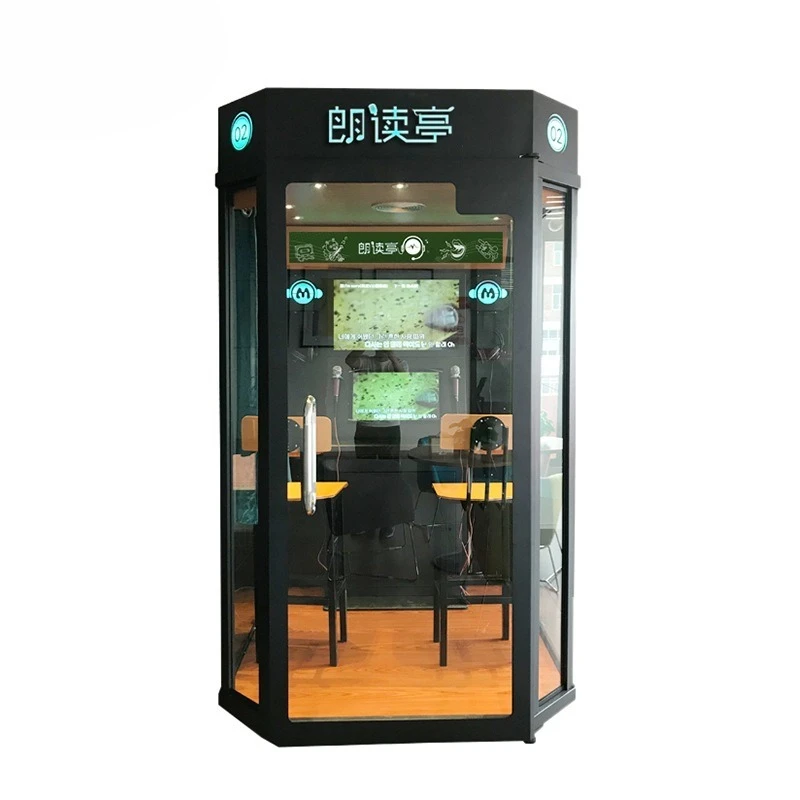 Self-service reading booth, indoor recitation camp, singing bar machine, mobile singing machine, singing practice home mini room