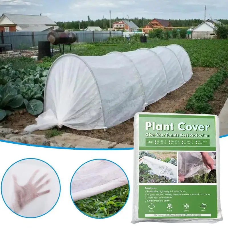 

Garden Frost Cover Thickened Winter Freeze Protection Frost Covers Cuttable Lightweight Nonwoven Fabric Floating Row Covers 9.8