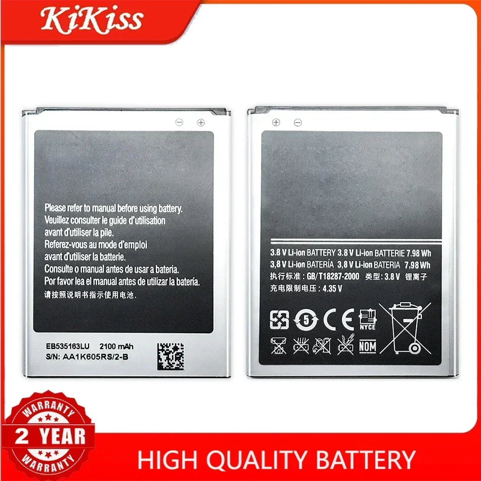 Batería de repuesto EB535163LU 2100mAh para Samsung Galaxy Grand Duos I9082, I879, I9080, I9168, I9118, Neo I9060 6