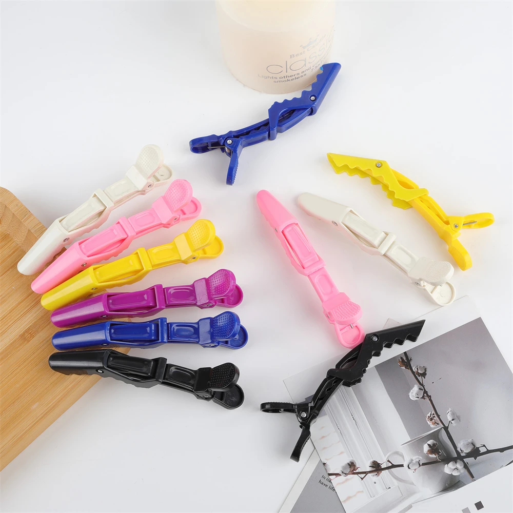 Hairdressing Clamps Professional Alligator Hair Clips Crocodile Clamps Plastic Section Clips For Hair Dyeing Hair Styling Barber - Detail 1