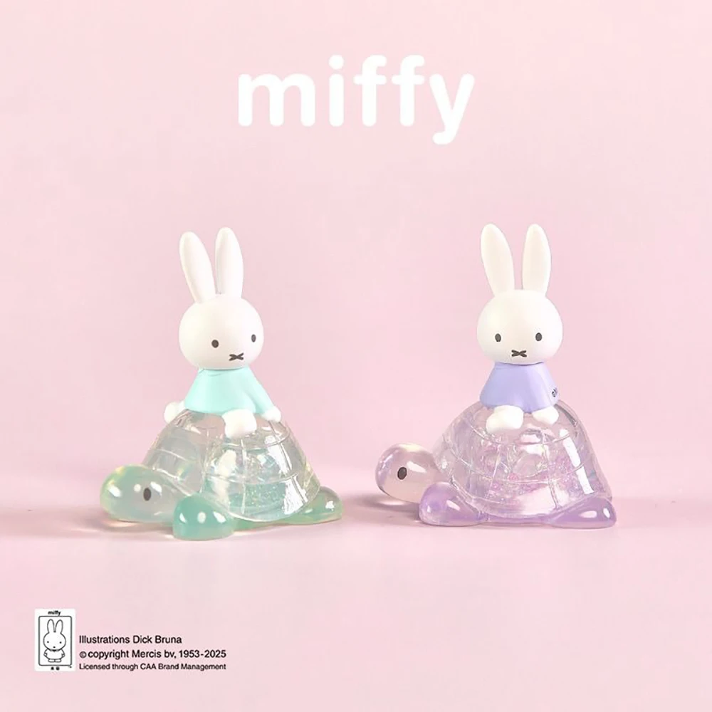 Kawaii Nijntje Transparante Schildpad Figuur Blind Box Leuke Schildpad Pop Speelgoed Kristal Transparant Desktop Ornament Decor Meisje Gift