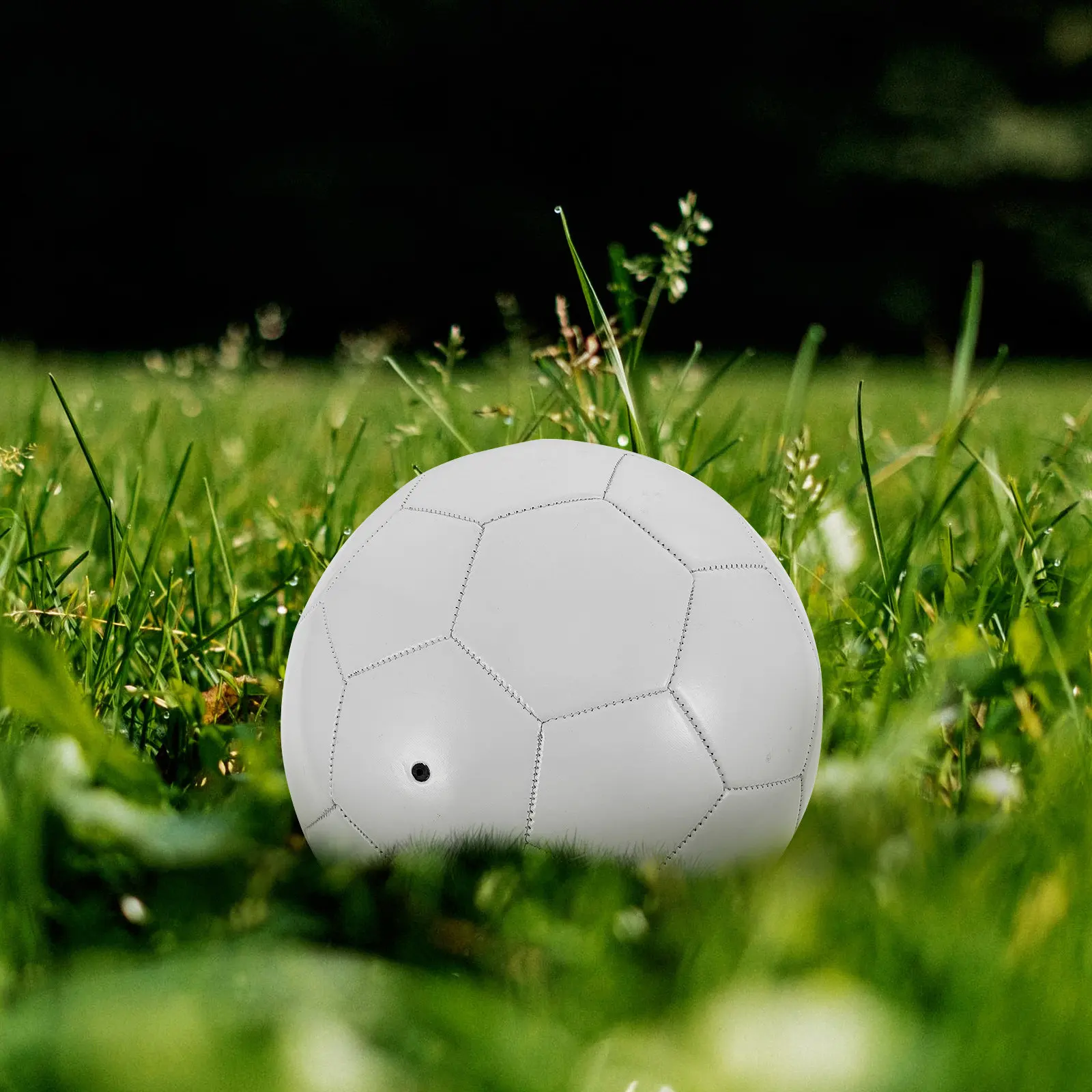 Pure White Football Sports Training Durable Wear Resistant Match Soccer Ball DIY Educational Outdoor Football Sports Soccer