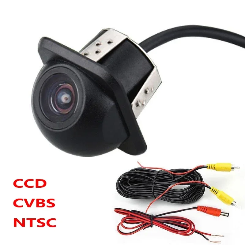 High-definition reversing video full-color reversing camera CCD straw hat night vision water car camera