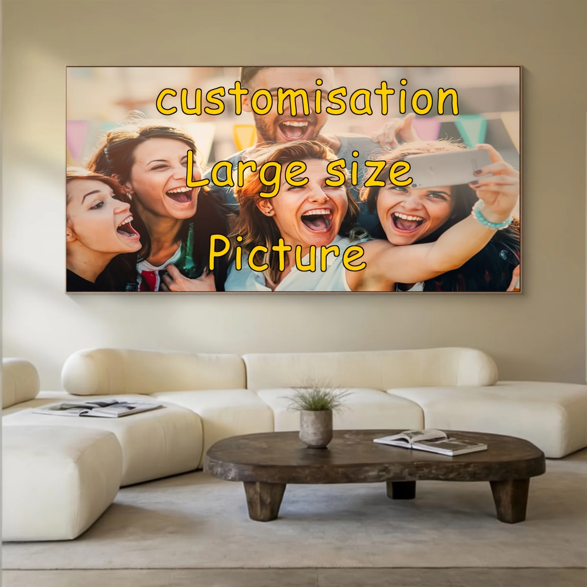 Custom Large Photo Poster - Personalized Family Weddings, Birthdays, Parties Photo Picture Canvas Print for Banner & Event Decor