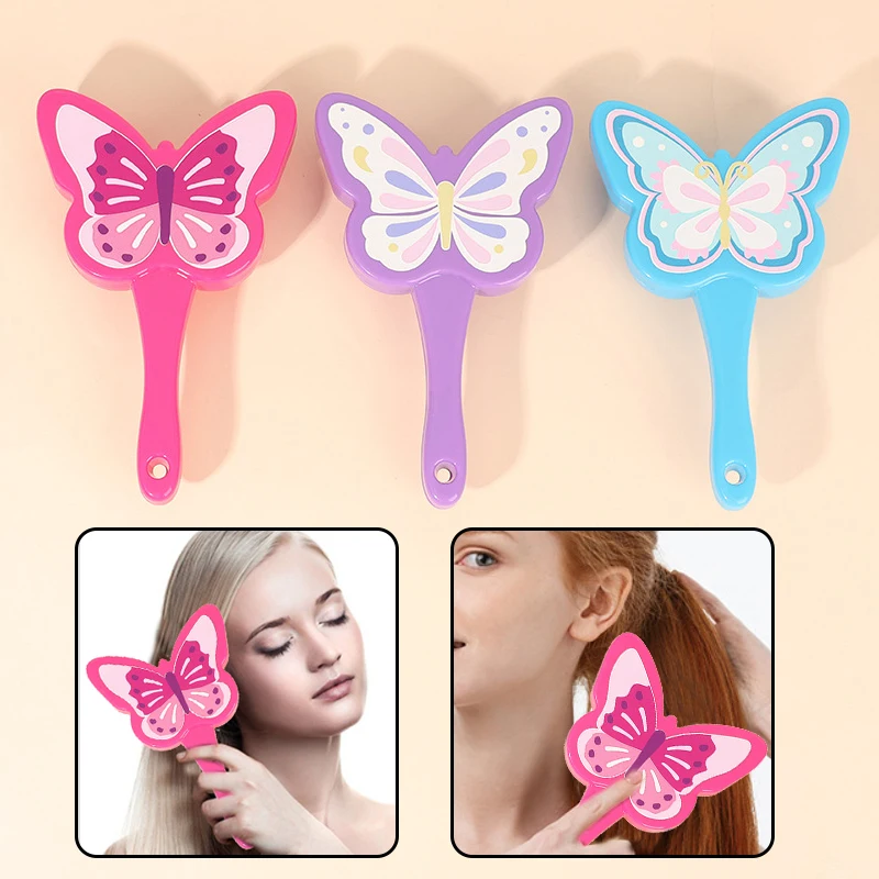 Butterfly Print Massage Comb Shiny Hair Comb Anti-Static Makeup Hair Brush Smooth Hair Comb Removes Knots Wet & Dry