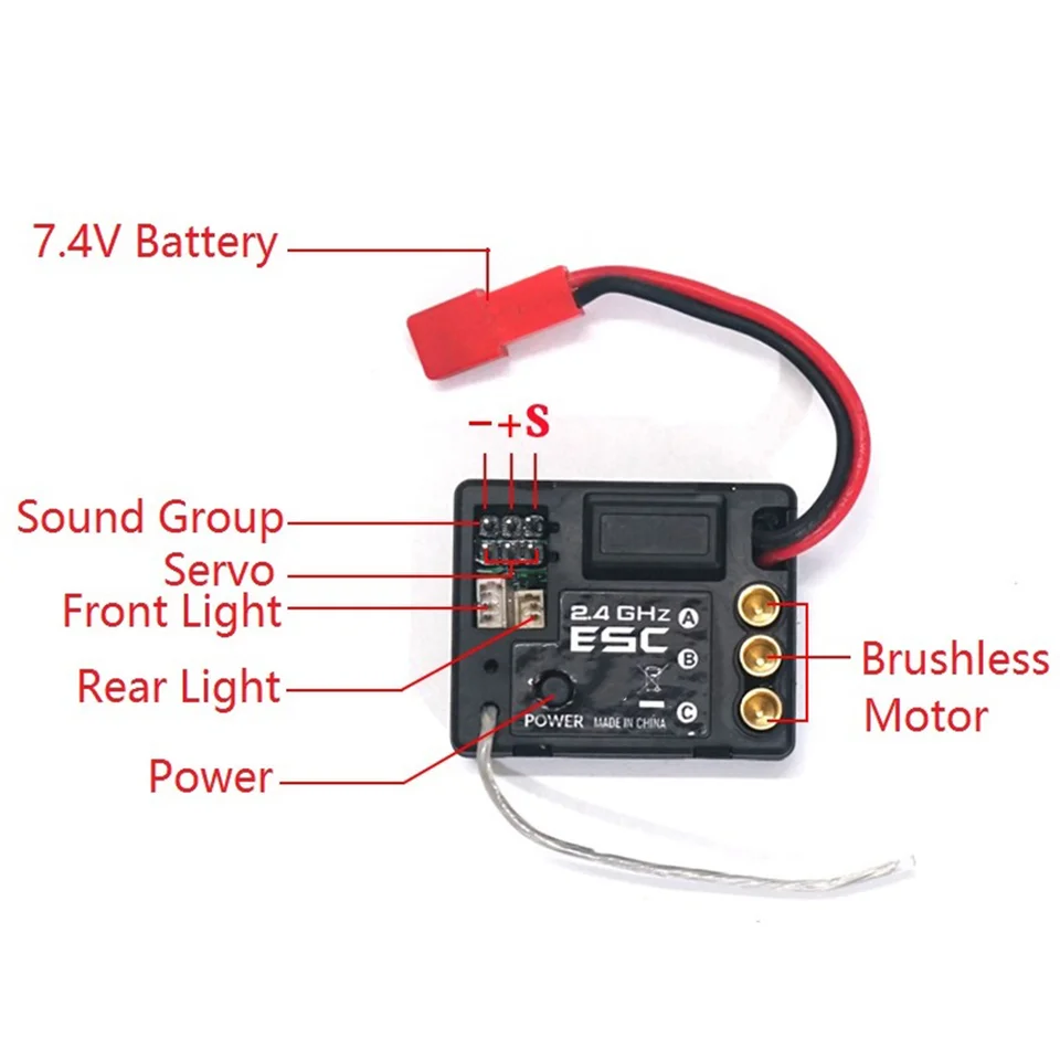 Servo 3 Fils HBX 16889 2X 3 Fils Brushless Servo Pour HBX 16889 16889A
