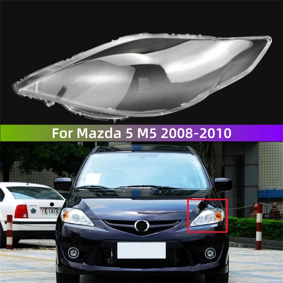 

For Mazda 5 M5 2008 2009 2010 Cars Transparent PC Material Headlights Lamp Lens