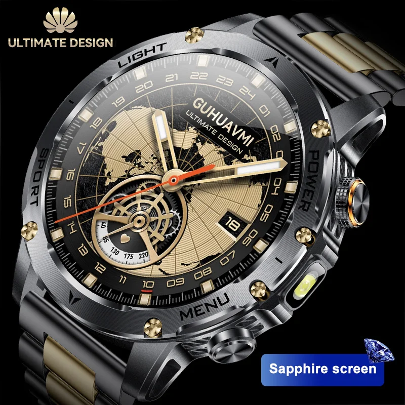 2025 Nieuwe ULTIMATE DESIGN 1.7 "Saffier scherm Smart Horloge Bluetooth Oproep IP68 Waterdicht 1000 mAh Batterij High-end Mannen Smartwatch