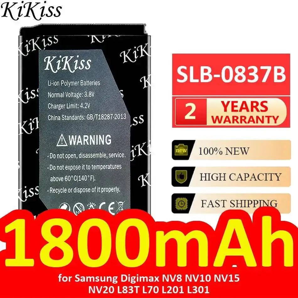 

Аккумулятор для камеры Slb-0837B 1800 мАч для Samsung Digimax NV8 NV10 NV15 NV20 L83T L70 L201 L301