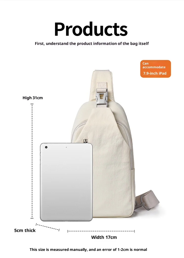 حقيبة صدر نسائية، حقيبة كتف متقاطعة كاجوال بكتف واحد للرجال، حقيبة صدر عصرية مضادة للرذاذ للتنقل والسفر وركوب الدراجات #2