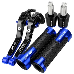 MT125 2024 Handgrips Brake Clutch Levers Handlebar Grips Handle Ends For YAMAHA MT 125 MT-125 2014-2022 Motorcycle Accessories