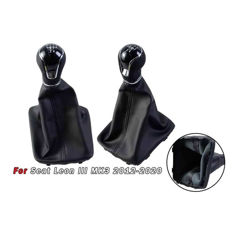For Volkswagen Seat car manual gear shift lever hand ball car gear handle dust cover integrated