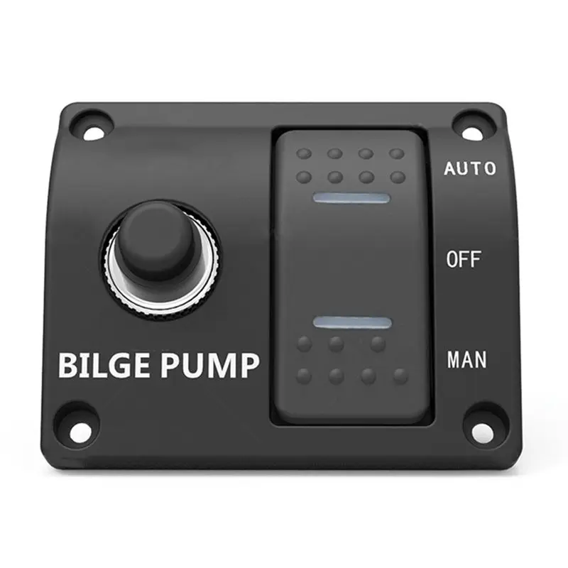 ABHX-Bilge Pump Control Switch Automatic Pump Marine Panel Switch 3-WAY Switch Panel For Bilge Pump