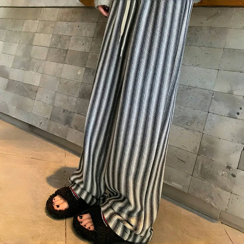 Women's Trouserswaist and Wide Leg Pants with High Waist and Wide Legs Y2K Women's Pantsloose Pantswomen's Elastic Pants