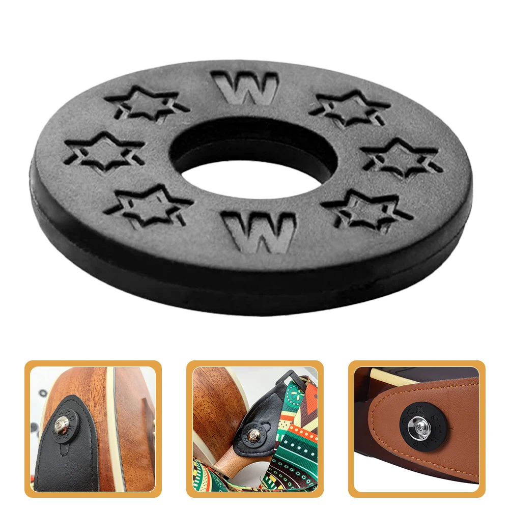 

24 Pcs Guitar Strap Gasket Buttons Electric Component Bass Locks Locking System Silica Gel