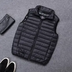 Autumn Winter Men Duck Down Vest 2023 Coat Ultralight Sleeveless Puffer Vest Jacket Ultra Thin Lightweight Down Jacket Waistcoat