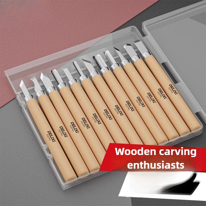 

5/8/10/12 шт. профессиональная деревообрабатывающая резьба, долото, набор ножей, гравировка, ручная работа, ножи для резьбы по дереву, студенческие поделки, никелирующий инструмент