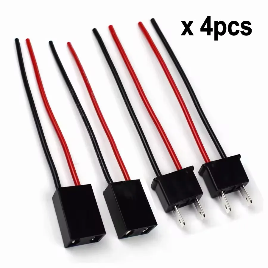 

4Pcs H7 Socket Adapter Wiring Harness Male Female Plug Connector Extension Cable 2Pcs