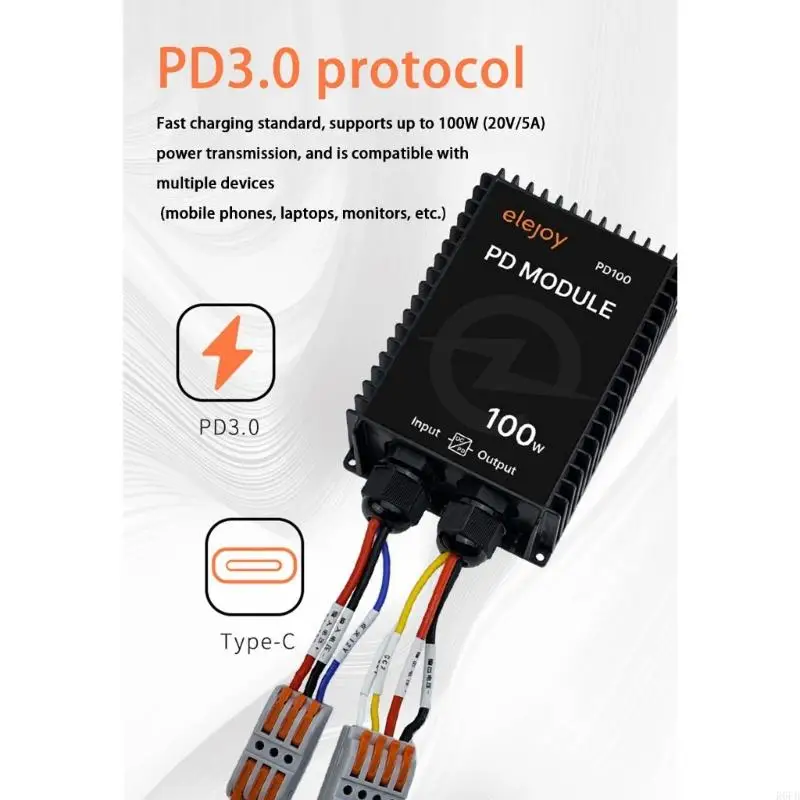 نطاق واسع لدرجة الحرارة، معالج تنازلي للسيارات، USB، مخرج طاقة طويل القامة 100 وات R6FB