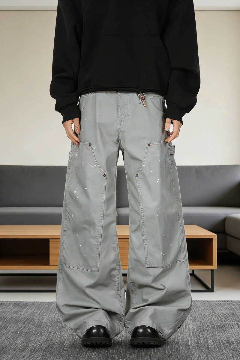 

Y2k Jeans Man Pants Baggy Jeans Washed Cargo Pants Workwear Trousers Loose Fit Straight Leg Spring Oversized Men