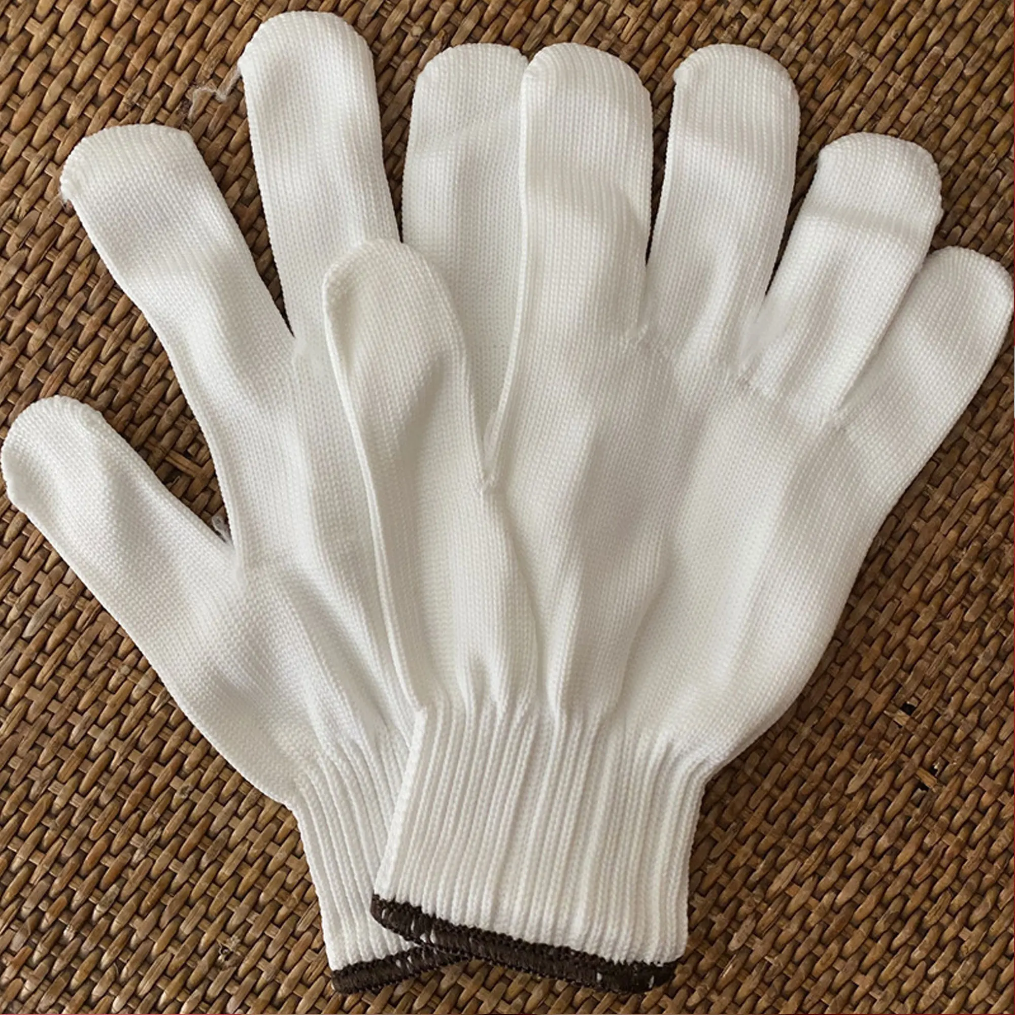 

24Pair Knitted Nylon Work Gloves Thickened Safety Glove Elastic Work Gloves Non-slip Wear-resistant Construction Cotton Gloves