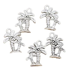 15pcs Charms Palm Tree Coconut 18x13mm Antique Making Pendant fit,Vintage Tibetan Silver color,DIY Handmade Jewelry