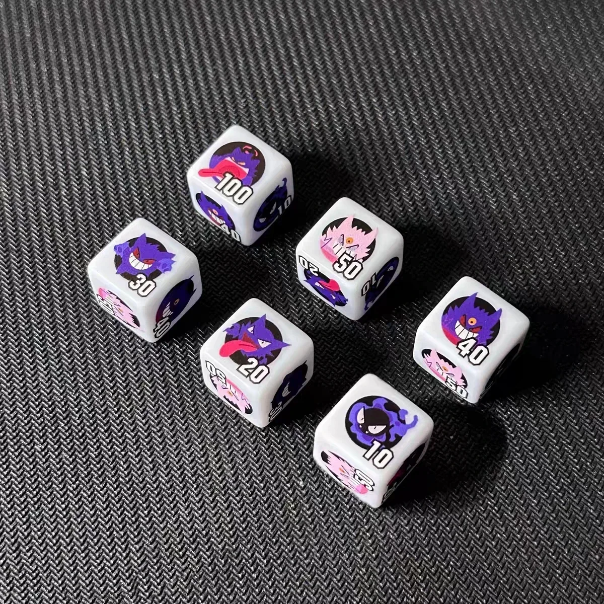 

6/set Dice PTCG Pokemon Damage Indicator Match Scoring Damage Counter Role playing Game Calyrex Gengar Gardevoir Dice No. 44