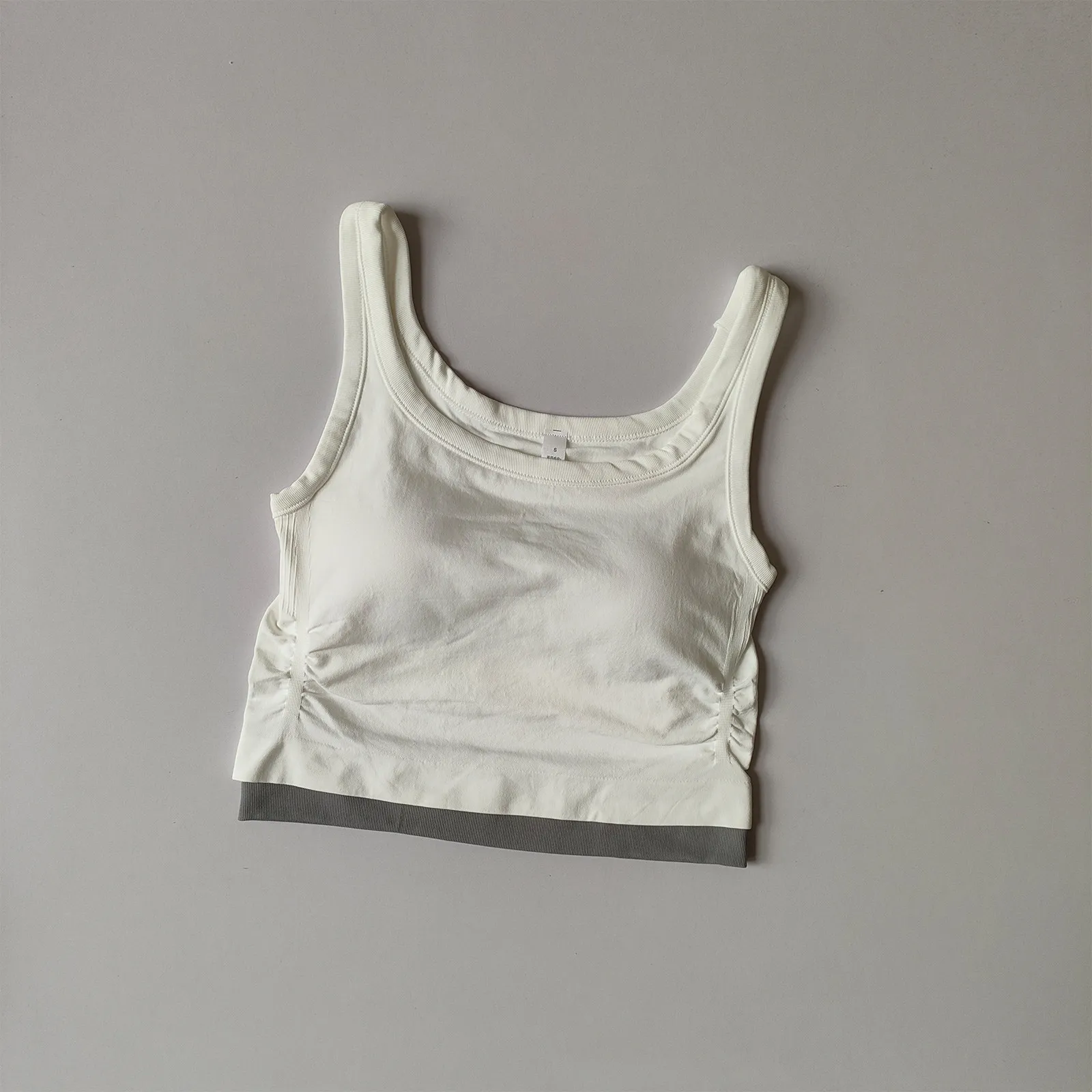 Kontrastfarbener Sport-BH mit quadratischem Ausschnitt, Fitness-Unterwäsche für Damen, Lauf- und Yoga-Weste zur Brustunterstützung für den Sommer – Detail 7