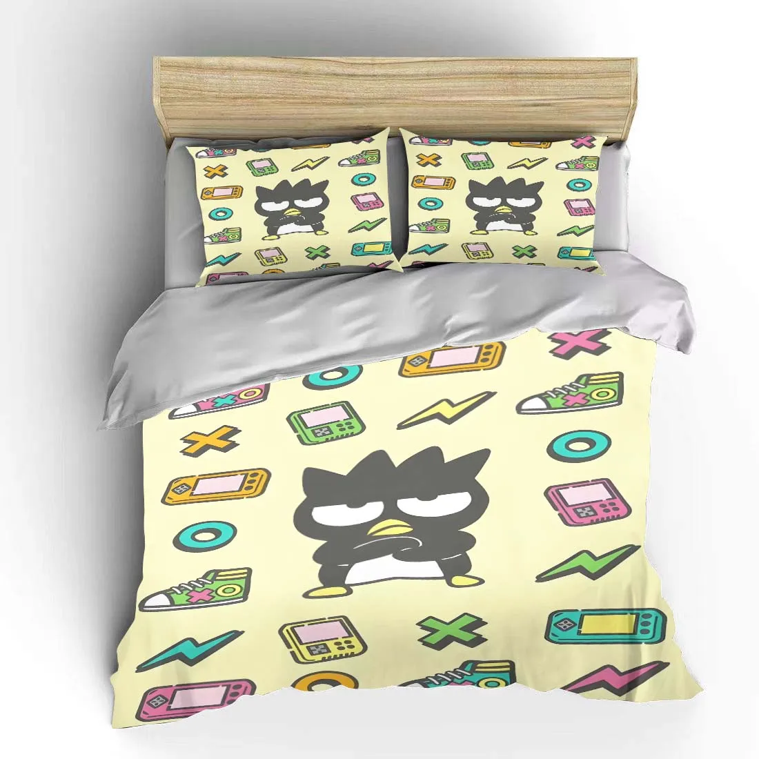 

BADTZ-MARU Cool Penguin Bedding Set Children 3 Piece Set King Size Bed Set US Twin Adult Bed Cover Bedroom Quilt Duvet Gift