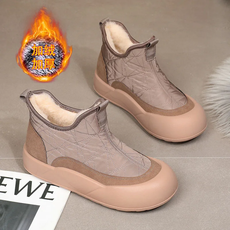 Women Cotton Shoes Plush Warm Womens Snow Boots Lightweight Comfortable Women Casual Shoes Winter Botines Para Mujeres