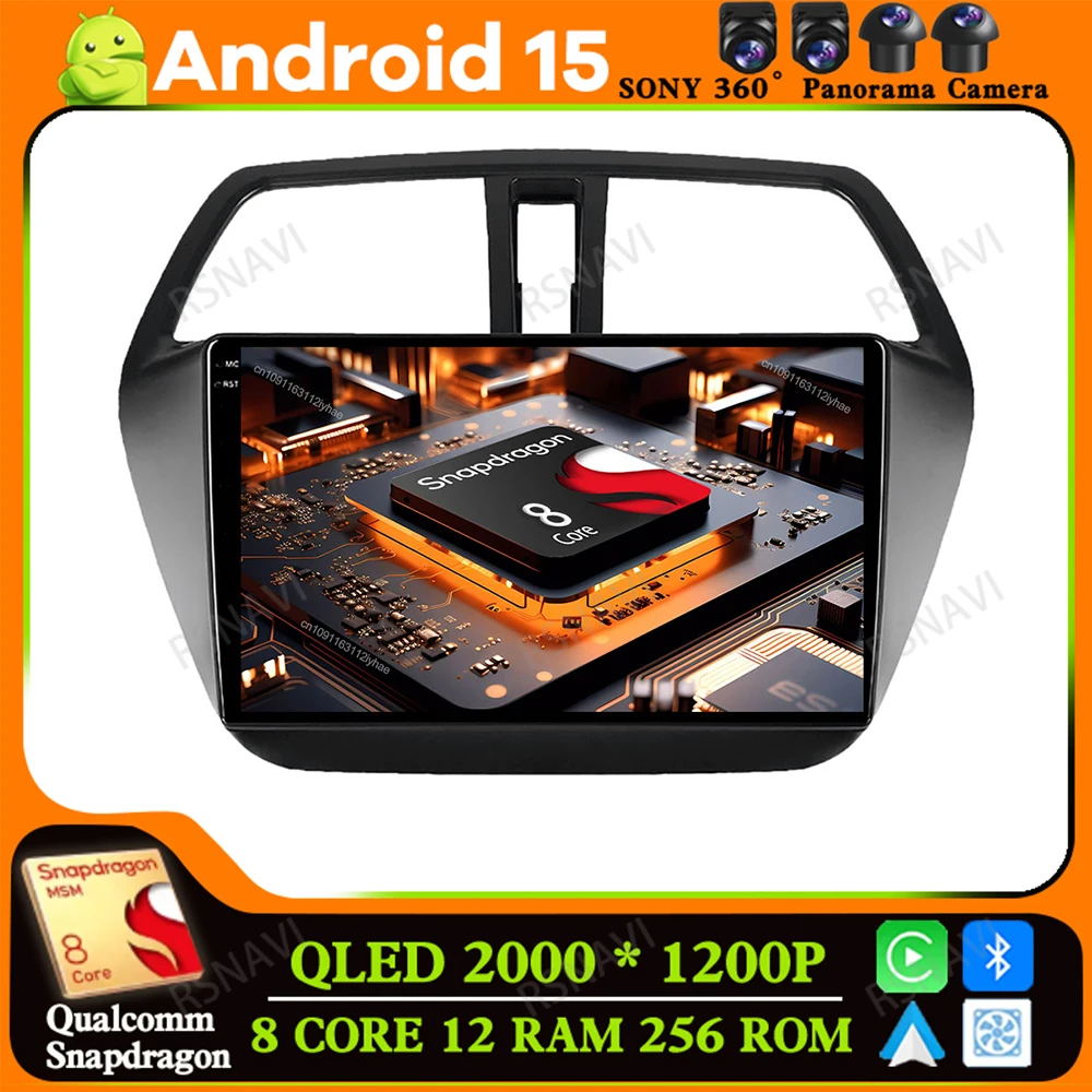 

Android 15 For Suzuki SX4 2 S-Cross 2012 - 2016 Navigation Multimedia AUTO DSP Viedo Player DVD QLED 4G LTE Stereo 5G WIFI BT