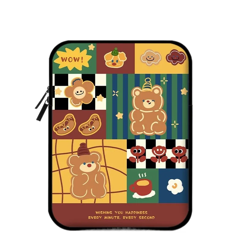 

Cute Burger Bear Tablet Case Suitable for Ipad Pro10 11 12 Air 10 Inch Xiaomi Samsung Huawei Macbook 13.3 14 15 Shockproof Bag