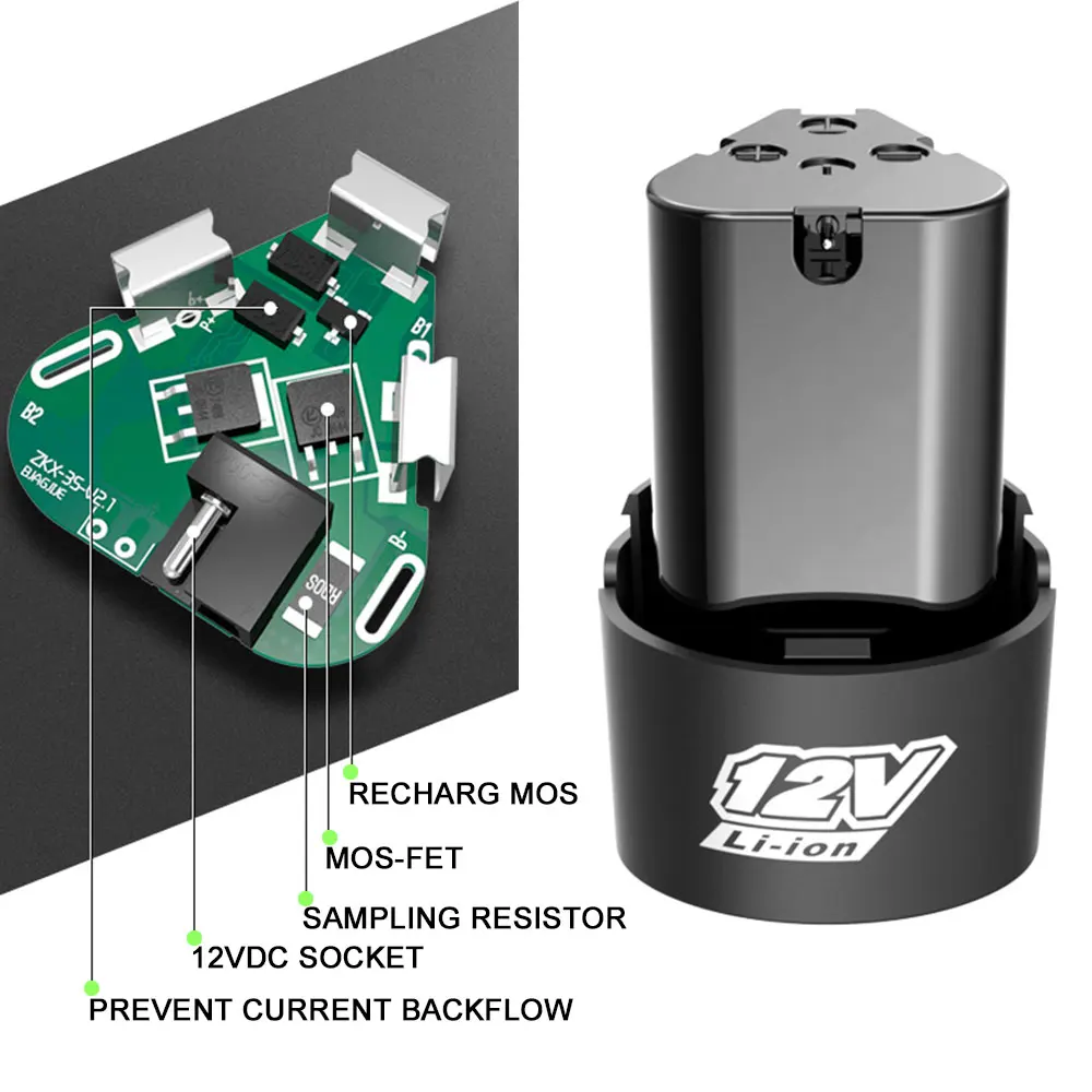 Imagem -06 - Bateria de Lítio Recarregável para Rebarbadora Furadeira Elétrica Chave de Fenda Elétrica Bateria Sobressalente ue Eua au uk Plug 12v 1500mah