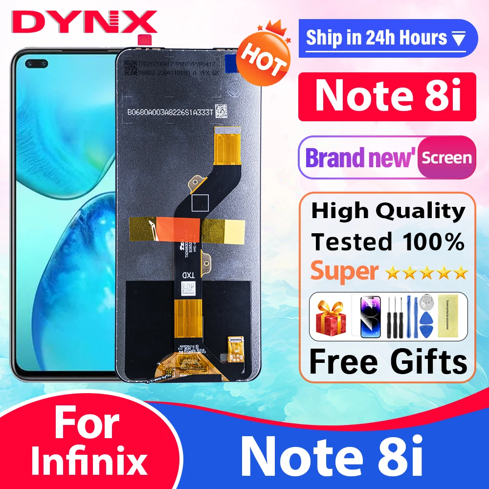 

100% протестированный дисплей 6,78 дюйма для Infinix Note 8i LCD X683, детали для ремонта ЖК-дисплея Note8i X683B