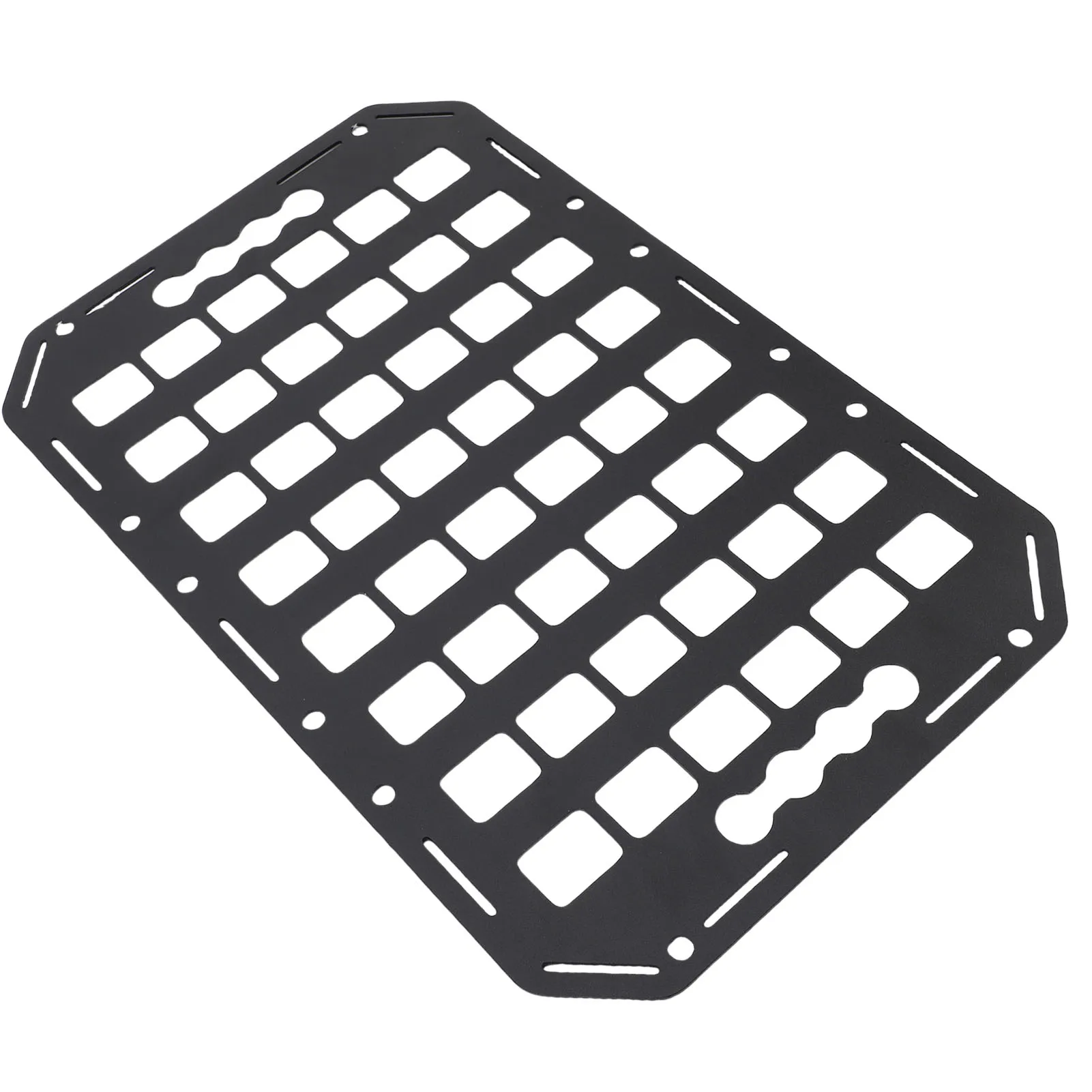 Truck Bed Molle Panel 432x273x2mm Aluminum Side Bed L Track Molle Panel for Sedan SUV Pickup Van RV L Track Molle Panel image 4