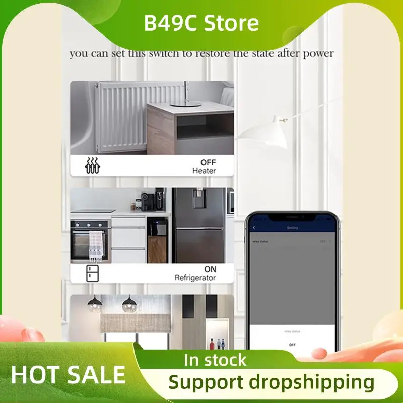 

B49C Монитор мощности 30А Zigbee Switch AC90-250V Приложение Tuya Smart Life с поддержкой голосового управления через Alexa Google Assistant H