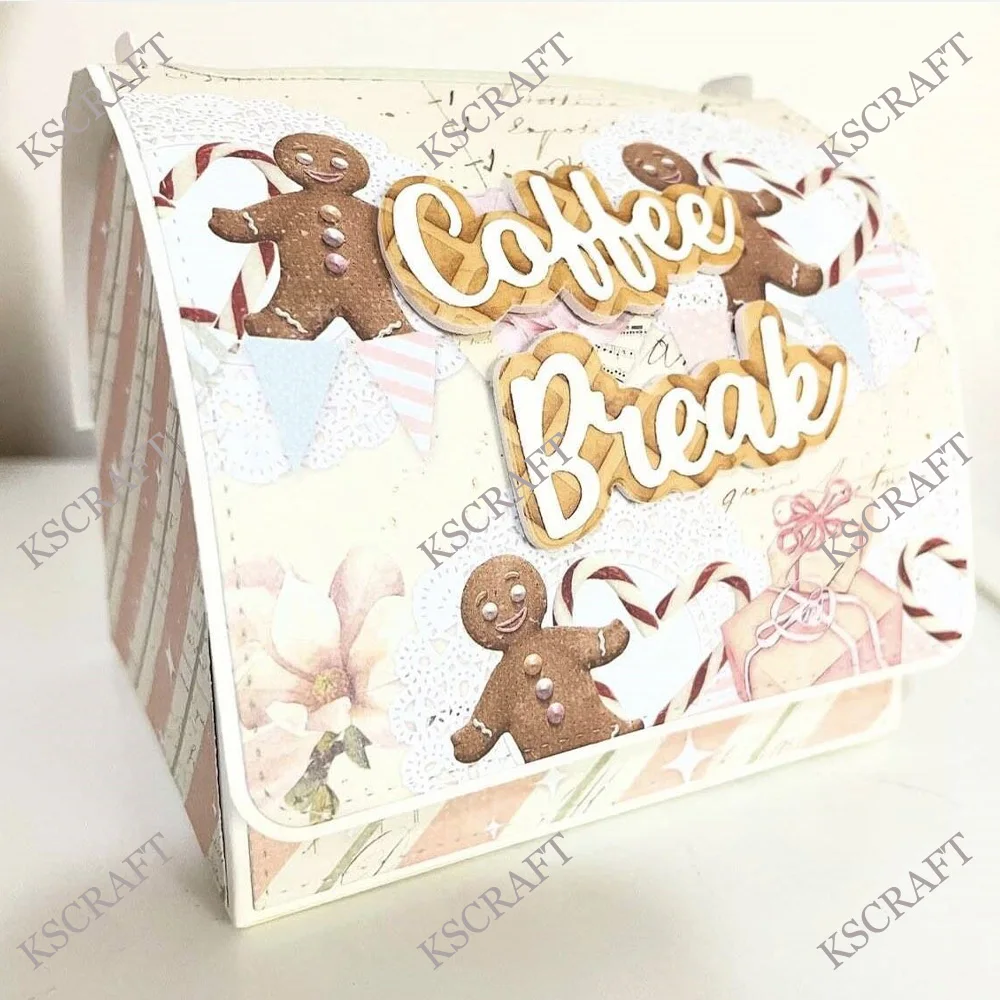 KSCRAFT Mug Purse Gift Box Cutting Dies Stencils for DIY Scrapbooking Decorative Embossing DIY Paper Cards
