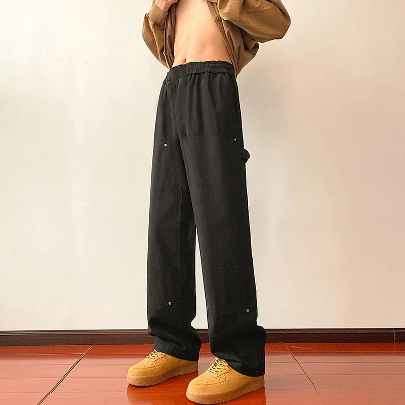 

Bla Straight Leg Casual Pants Men's Spring Autumn New Sle Loose Workwear Trousers Large Size American Vibe Logging Pants