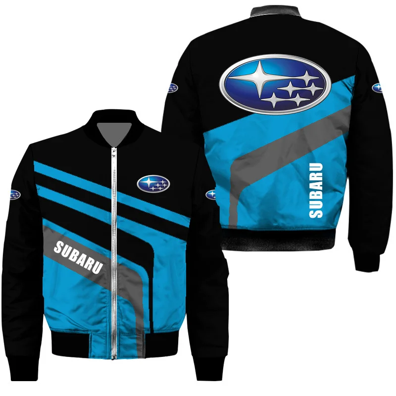

SUBARU Zipper Jacket Cotton Jacket Motorcycle Off Road Jacket Sports and Leisure Jacket American Cotton Jacket Warm Men's S-5XL