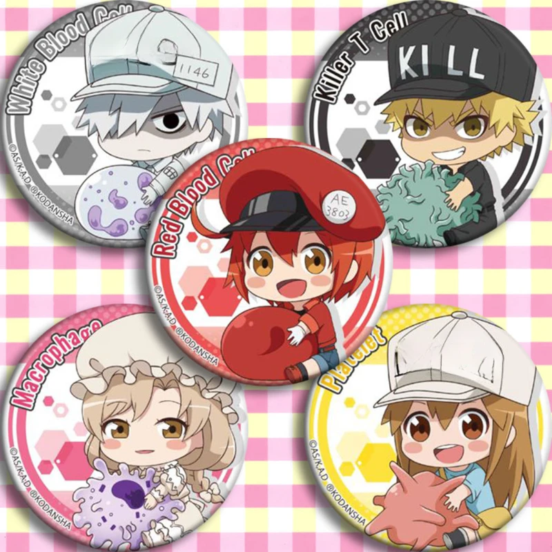 

Hakkekkyuu Popular Anime Peripheral Badges Two-dimensional Peripheral Anime Lapel Pins for Backpacks Kawaii Things Brooches